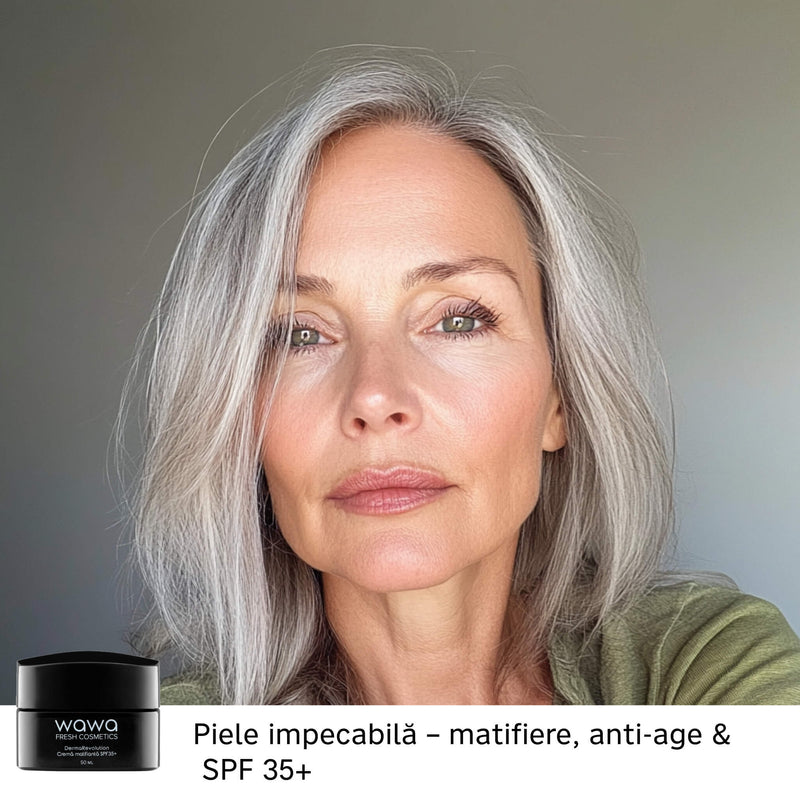 DermaRevolution Cremă de zi matifiantă antiage și antiimperfecțiuni cu SPF 35+ - Wawa Fresh Cosmetics