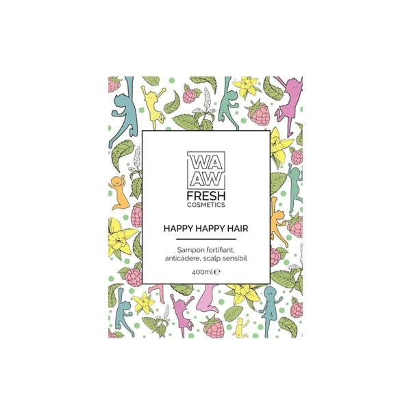 Șampon fortifiant, anticădere, scalp sensibil Happy Happy Hair - Wawa Fresh Cosmetics